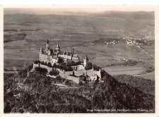 A080 Germany 1936 Burg Hohenzollern mit Hechingen Aerial View Castle postcard