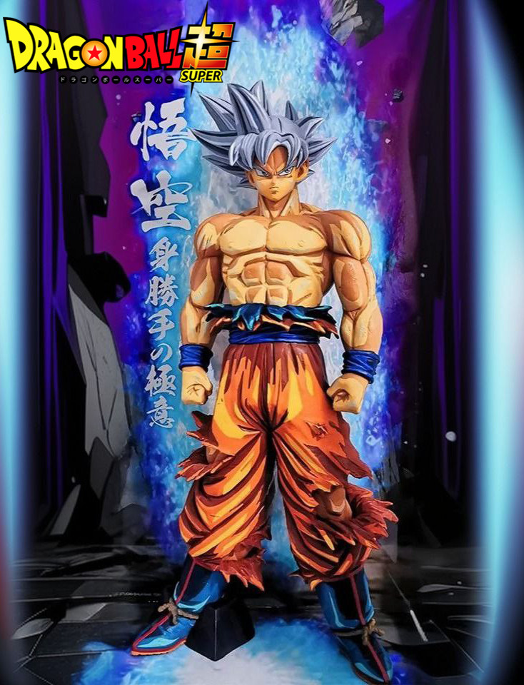 DRAGON BALL SUPER ACTION FIGURE SON GOKU ULTRA ISTINTO INSTINCT ANIME TOY 30 CM