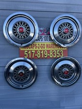 1974-78 Ford Mustang Original Stainless 13 Hubcaps Set 4 Deluxe Mesh Used Rare 1974-78 Ford Mustang Original Stainless 13 Hubcaps Set 4 Deluxe Mesh Used Rare