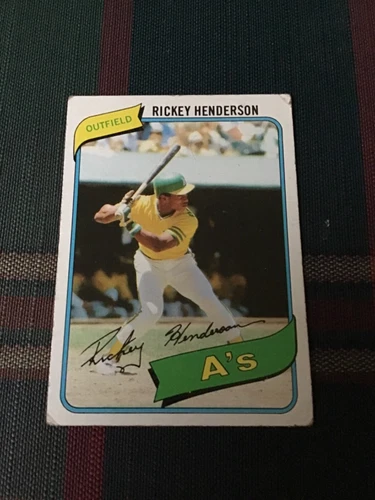 1980 Topps Rickey Henderson Rc #482 A's Free Shipping