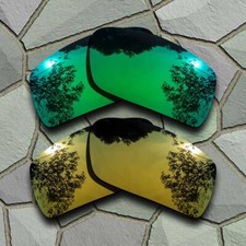 US Jade Green Golden Polarized Lenses Replacement For-Oakley Gascan
