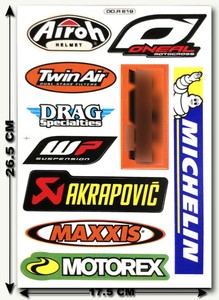 Helmet Race Logo Stickers Motocross Dirt Bike Quad Motorex