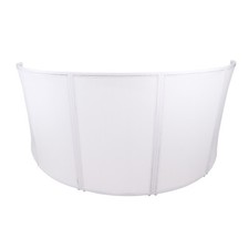 PROX DJ Facade 5 Panel Curved W Black  White Scrim Kit White Frame w/ Carry Bag