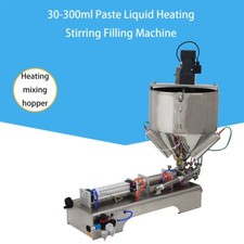 110V 30-300ml Paste Filling Machine with Heating Mixing Hopper Machine New