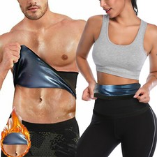 Men Women Waist Trainer Trimmer Sauna Belt Sweat Body Shaper Wrap Stomach Band