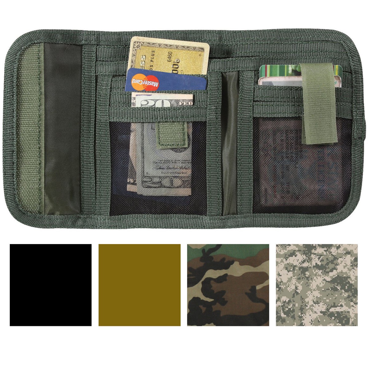 Tactical Wallet Tri-Fold ID Heavy Duty Commando Camo Military Army