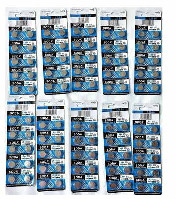 100 pieces LR44 AG13 357A 157 303 A76 L1154 1.55V Alkaline Battery SODA