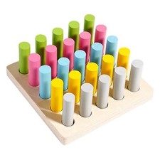Montessori Cylinder Blocks Educational Tools Colorful Cylinder Ladder Blocks