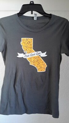 Next Level Apparel  Womens Ride Love Live CA T-Shirt Gray  Size S Pre-owned