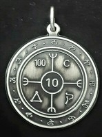 Bannamulett Alpaka Versilbert Schutz Vor Magie 30 Mm Talismanschmuck AnhäNger