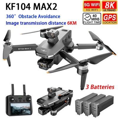 KF104 MAX2 Drone GPS EIS 8K HD Dual Camera 6KM 360