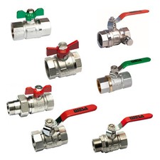 WESA Kugelhahn Wasserhahn Messing DVGW Trinkwasser Brauchwasser IG AG rot grün