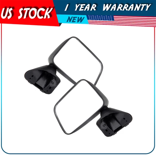 LH+RH Pair Manual Side View Mirrors For 1987-89 Toyota Pickup 4Runner w/Vent