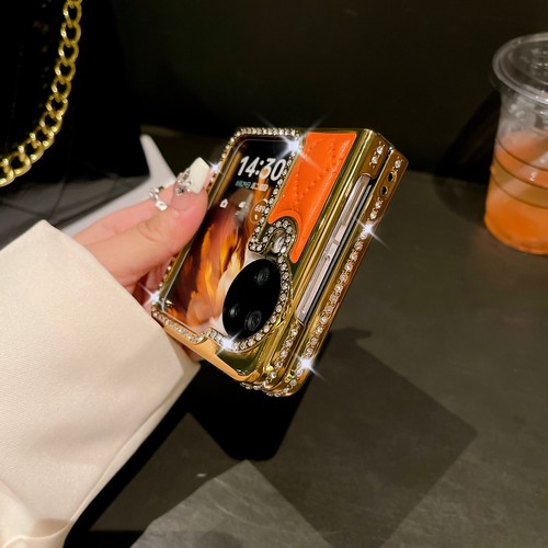 For OPPO Find N3 /N2 Flip Luxury Plating Diamond Leather Case Phone Cover Women - Picture 3 of 19