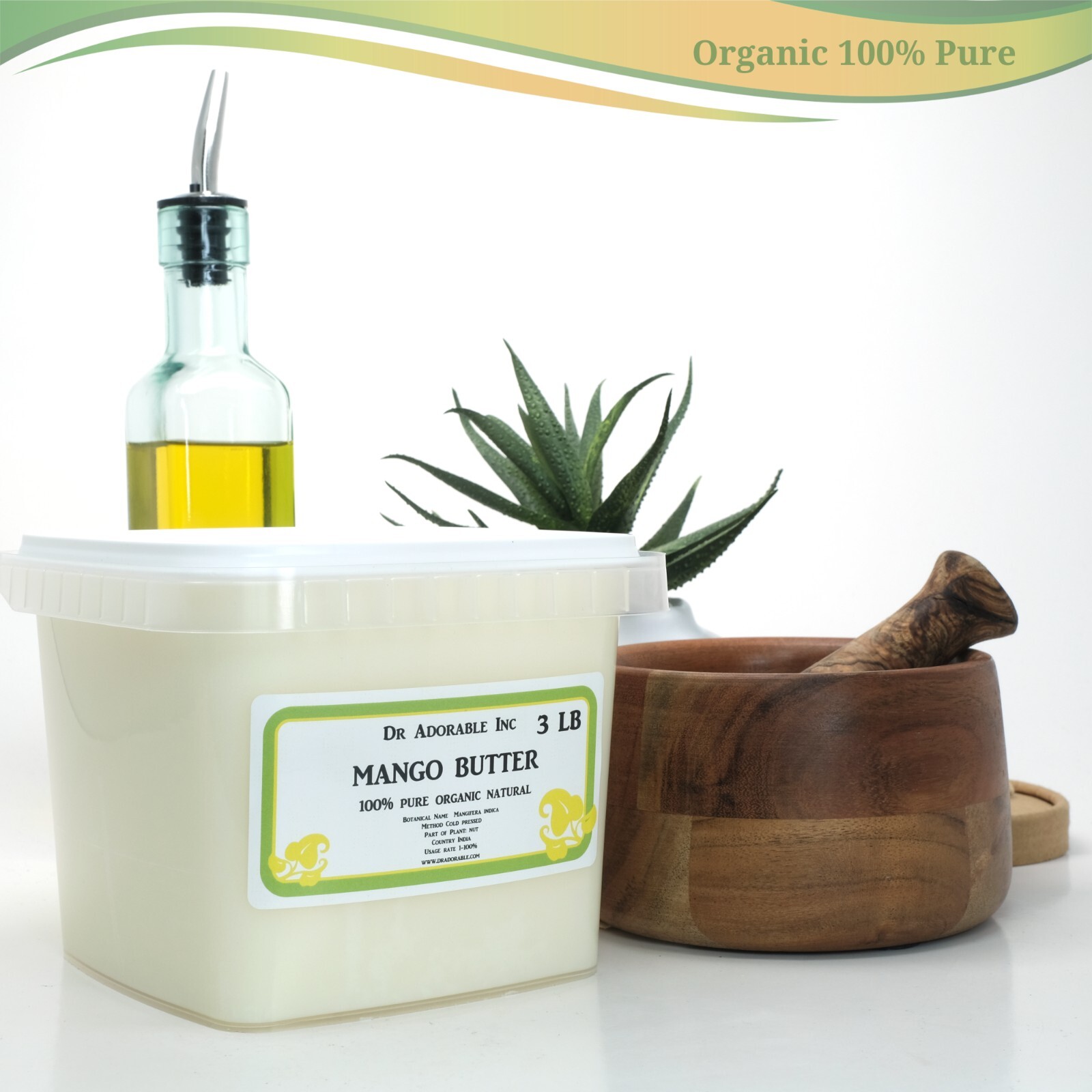 Natural Pure Mango Butter Organic Raw Refined Treats Dry Skin & More 2oz -12 Lb