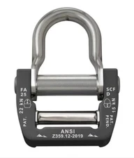 AustriAlpin 25mm 1" Black ANSI Cobra Frame Release D-Ring - FA25SCF-KD+L