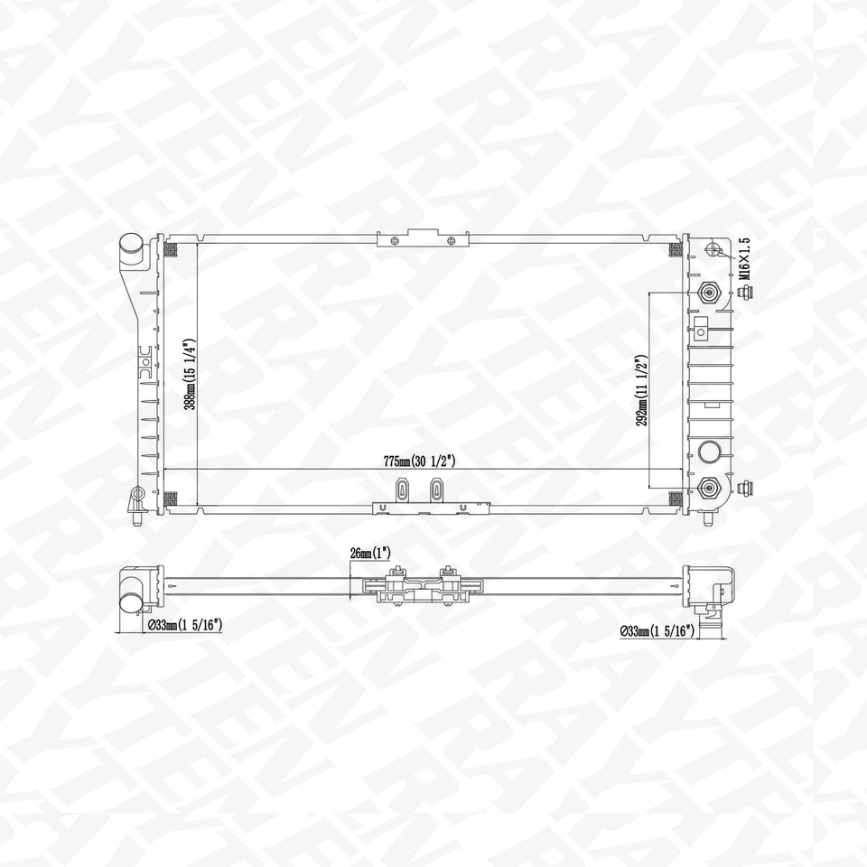 Radiator Replacement For 99-02 Oldsmobile Intrigue V6 3.5L New GM3010211 — 第 3/4 张图片