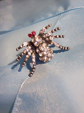 iced out Strass Ring Glitzer Spinne unisize silber Vampir Hexe Magie kristall