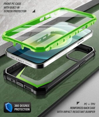 Poetic For iPhone 12 / iPhone 12 Pro Case Hybrid Reinforced Shockproof Green