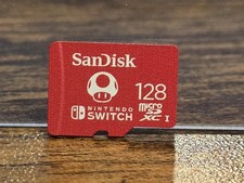 Nintendo Switch SanDisk 128GB Video Game Memory Card Red Used