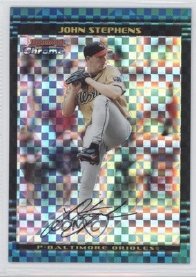 2002 Bowman Chrome Draft Picks & Prospects X-Fractor 38/150 John Stephens 0e3