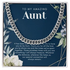 To My Amazing Aunt Necklace Gift – Heartfelt Message Card for Auntie