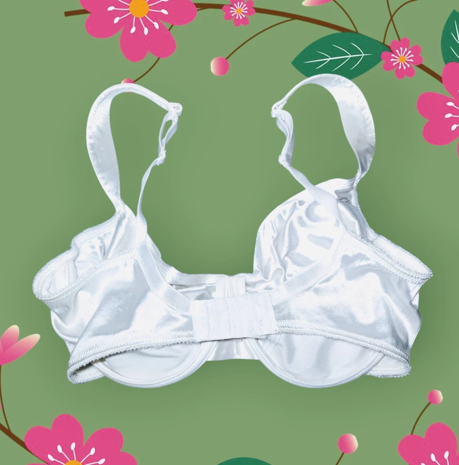 Sujetador VICTORIA'S SECRET blanco segunda piel satinado correas cómodas para mujer 34D Foto 2 de 4