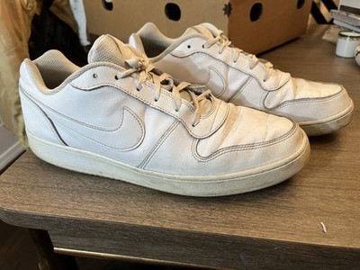 Nike Ebernon Low Triple White Mens Size 12 Leather Shoes Sneakers AQ1775-100