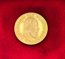 W&uuml;rttemberg Karl 5 Mark 1877 F Gold ohne Zertifikat, aus Nachlass