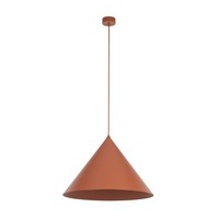 HäNgeleuchte HäNgelampe Rot Ø 50 Cm H: Max. 170 Cm Verstellbar E27 Retro Metall