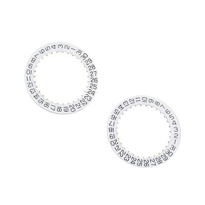 2x Date Indicator Date Wheel Disc Plate 2557 H3/H6 For ETA 2804-2 2824-2 2892A2/