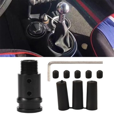KIMISS Adattatore Universale Per Pomello Cambio Auto – Filetto 12x1.25, Alluminio, Nero - 6