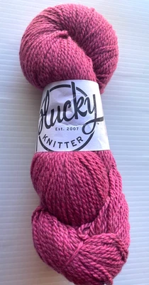 Skein PLUCKY KNITTER SCHOLAR Merino Cashmere Worsted Wt Yarn PINK CHAMPAGNE - Photo 1/3