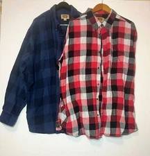The Foundry Flannel Long Sleeve Collared Button Front Shirt Bundle Sz 3XL