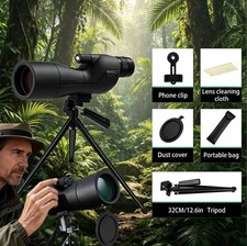 HD 25-75x60 Spotting Spotter Scopes Scope Travel Bundle Metal Tripod Carry Bag