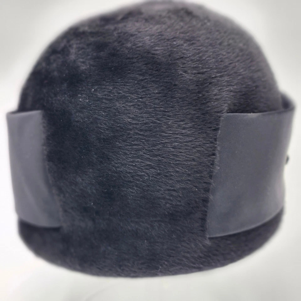 Chapéu de Pele Vintage Chapeau por Mia Bad-Vilbel Preto Mystere D0001 - Imagem 4 de 4