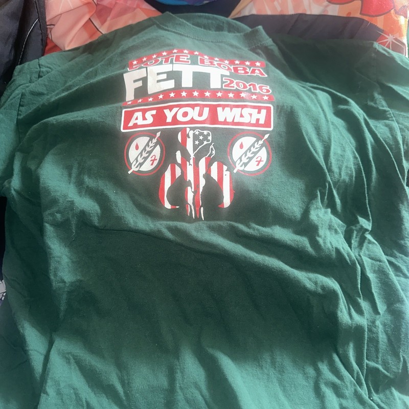 Star Wars Vote Boba Fett 2016 Green XL Green Shirt.