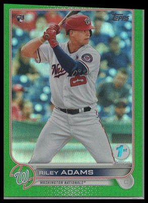 Riley Adams - 2022 Topps Green 113/150 RC #158  Nationals