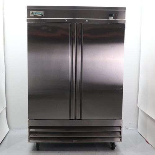 Avantco SS-2F-HC 54" Stainless Steel Two Section Solid Door Reach-In Freezer