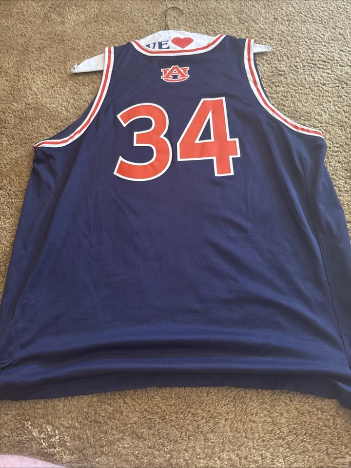 🏀 Camiseta deportiva de baloncesto Under Armour Auburn Tigers Charles Barkley #34 talla XL azul marino Foto 4 de 4