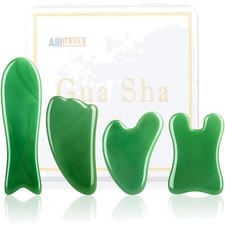 Gua Sha Massage Facial Tool Set,Guasha Massager Kit for Face and Body,Scrapin...