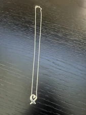 Tiffany & Co Vintage Paloma Picasso Loving Heart Necklace 16” in Sterling Silver