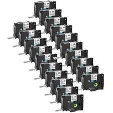 Compatible with Brother PT-2110 TZ TZe-251 20PK Black on White Label Tape 0.94"