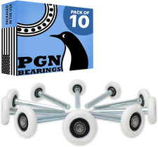 PGN 2 Nylon Garage Door Rollers with Sealed Bearings, Quiet Smooth 10-Pack