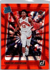 2021-22 Panini Donruss - Rated Rookie David Johnson #243 Holo Orange Laser (RC)