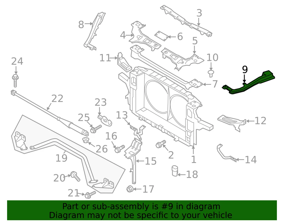 Soporte de soporte lateral izquierdo genuino Nissan 370Z - NUEVO OEM Foto 3 de 3