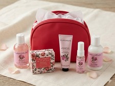 Crabtree Evelyn Rosewater Eau de Rose Personal Travel 5Pc Set w/ Pink Bag NWT