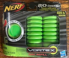 New NERF Vortex Disc Refill Pack 20 Green Discs Work with any Vortex Blaster