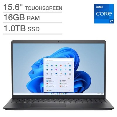 Dell 15.6'' FHD Touch Intel Core i7-1355U 1.7 GHz 16GB RAM 1TB SSD W11H Laptop BK