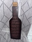 Wooden Wine Bottle Wall Art Decor - 5 o'clock Somewhere - 15" tall - Used — photo 1